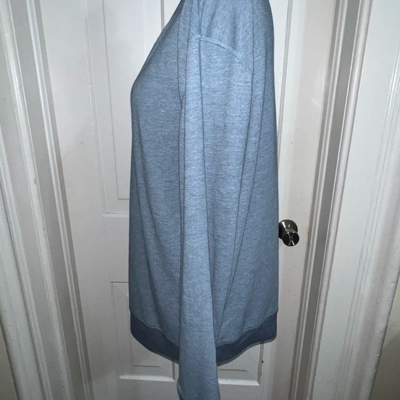 Mens size large Sonoma Men's Heathered Blue Crewneck Sweater shirt top - Picture 4 of 5